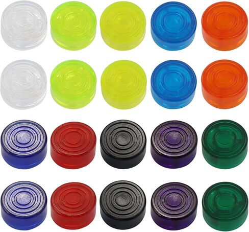 20 PCS Guitar Effect Pedal Button Footswitch Toppers Transparent Protection Cap Foot Nail Caps in Saudi Arabia