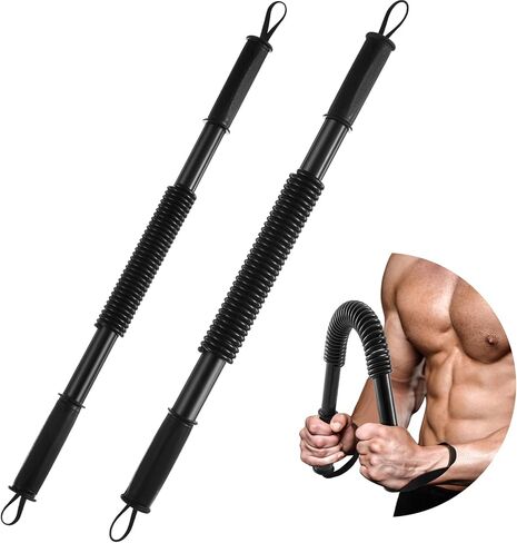2 Pcs Power Twister Bar Upper Body Exercise for Chest 12-44 Lbs & 45-110 Lbs Strength and Muscle Workout Equipment Machines for Shoulder Forearm Bicep and Arm in Saudi Arabia