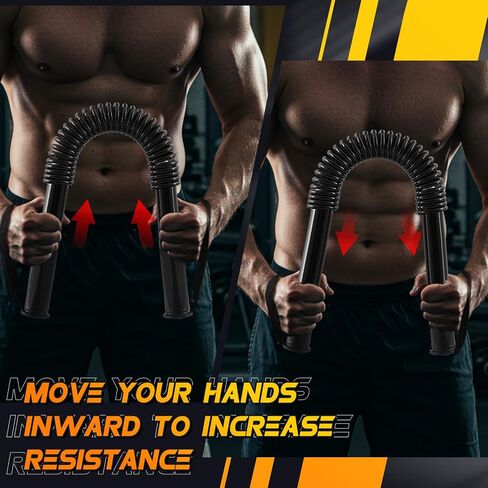 2 Pcs Power Twister Bar Upper Body Exercise for Chest 12-44 Lbs & 45-110 Lbs Strength and Muscle Workout Equipment Machines for Shoulder Forearm Bicep and Arm in Saudi Arabia