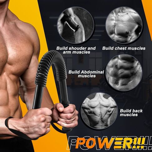 2 Pcs Power Twister Bar Upper Body Exercise for Chest 12-44 Lbs & 45-110 Lbs Strength and Muscle Workout Equipment Machines for Shoulder Forearm Bicep and Arm in Saudi Arabia