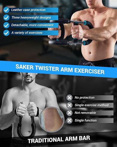 Twister Arm Trainer, Twister Arm Exerciser,Chest,Arms, Shoulders and Forearms Muscle Training Fitness Equipment, 66-110lb Adjustable Chest Workout Equipment, Portable Home Gym Fitness Equipment in Saudi Arabia