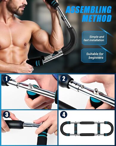 Twister Arm Trainer, Twister Arm Exerciser,Chest,Arms, Shoulders and Forearms Muscle Training Fitness Equipment, 66-110lb Adjustable Chest Workout Equipment, Portable Home Gym Fitness Equipment in Saudi Arabia