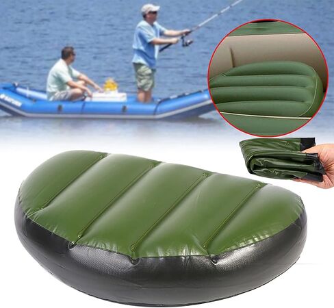 Inflatable Boat Seat Cushion,Fishing Cushion Inflatable Seat PVC Soft Comfortable Portable Inflated Size 20.47 x14.56inch for Kayak Inflatable Boat Outdoor Camping in Saudi Arabia