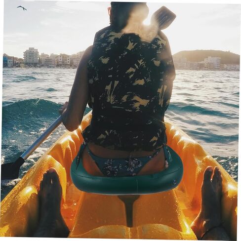 Kisangel Inflatable River Boat Cushion Portable Seating Cushion with Back Rest for Kayaking Fishing and Lightweight Reusable Easy to Store in Saudi Arabia