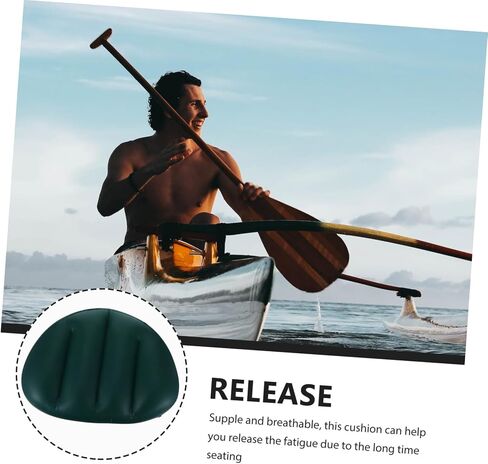 Kisangel Inflatable River Boat Cushion Portable Seating Cushion with Back Rest for Kayaking Fishing and Lightweight Reusable Easy to Store in Saudi Arabia