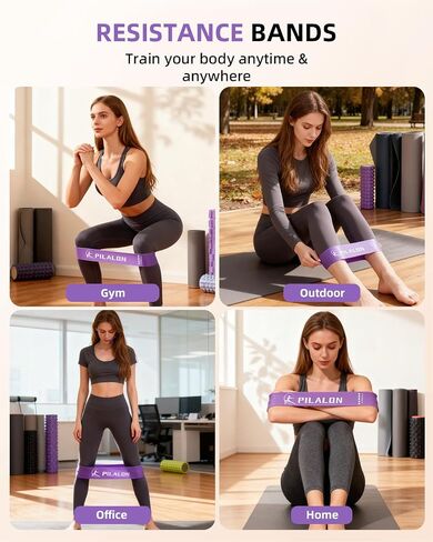 Pilates Ring Set - Studio-Grade Anti-Deformation Pilates Kit - Pilates Equipment for Home Workout - 14'' Pilates Ring, Pilates Ball, 2 Dumbbells, 5 Resistance Bands for Toning Arms, Thighs in Saudi Arabia