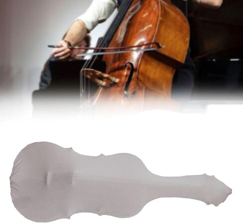 Silk Cello Cover Dust Protection Stylish Portable Protective Cover Cello Protector 45.67inchx15.75inch- Black in Saudi Arabia