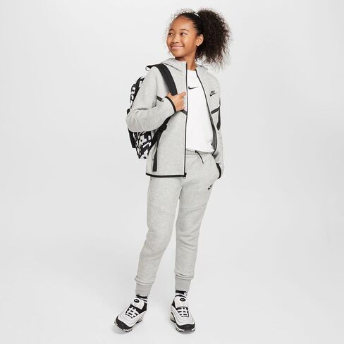 Nike Sportswear Tech Fleece Big Kids' Joggers (HV5869-063, Dark Grey Heather/Black/Black) in Saudi Arabia