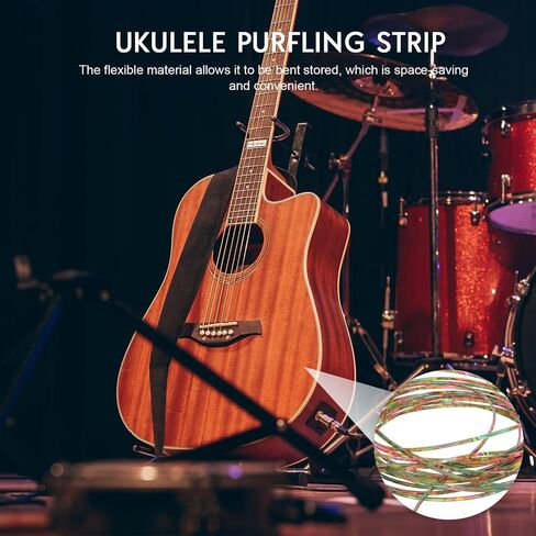 Mobestech Abs Plastic Guitar Binding Strips for Acoustic Classical Guitar Decorative Edging Purfling Smooth Textured Stylish Protective Strip in Saudi Arabia