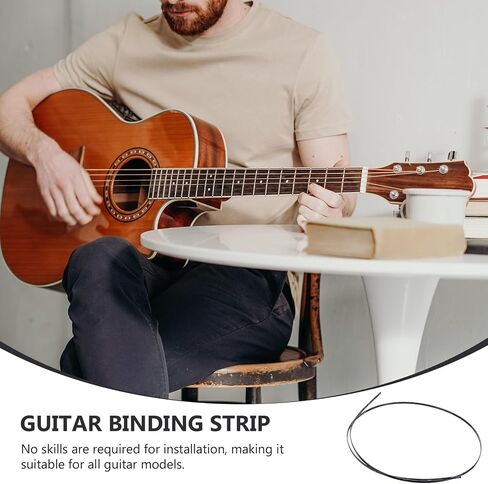 Plastic Guitar Binding Purfling Strip Black Iridescent for Bass and Acoustic Guitar Repair Decorative Trim for Fretboard Protection and DIY Inlay Projects in Saudi Arabia