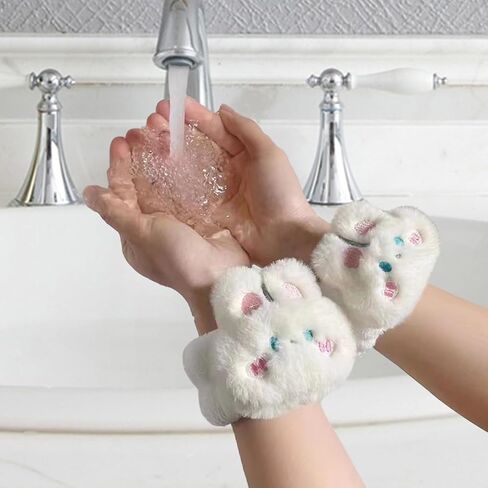 Cute Bunny Wristband Plush Rabbit Wristband for Women Soft Kawaii Animal Accessories for Party Gift and Daily Wear in Saudi Arabia