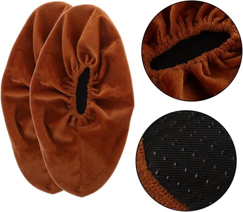 BESTonZON 2Pairs Non Slip Bowling Shoe Covers Durable Boot Protectors for Carpet Floor Protection Lined for Comfort and Warmth for Indoor Use in Saudi Arabia