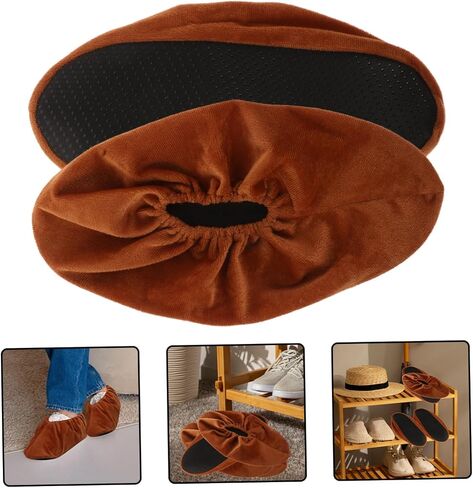 BESTonZON 2Pairs Non Slip Bowling Shoe Covers Durable Boot Protectors for Carpet Floor Protection Lined for Comfort and Warmth for Indoor Use in Saudi Arabia