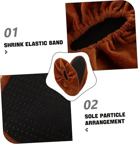 BESTonZON 2Pairs Non Slip Bowling Shoe Covers Durable Boot Protectors for Carpet Floor Protection Lined for Comfort and Warmth for Indoor Use in Saudi Arabia