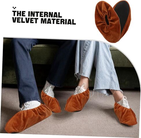UPKOCH 2Pairs Slip Bowling Shoe Covers of Durable Shoe Protectors with Interior for Men Women for Indoor Use and Preventing Slips During Bowling Activities in Saudi Arabia