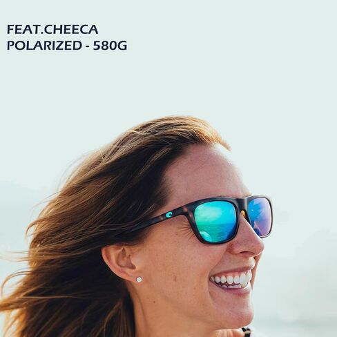Costa Woman Sunglasses Shiny Wahoo Frame, Blue Mirror Lenses, 57MM in Saudi Arabia
