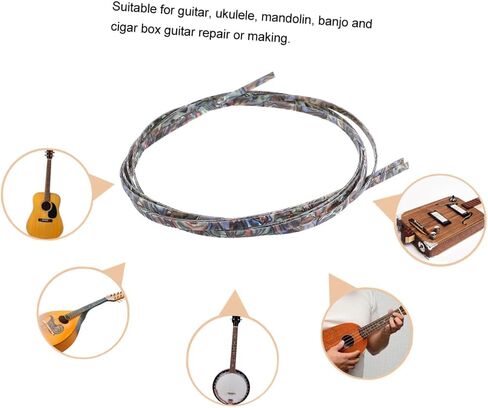 2pcs Abs Purfling Strip Guitar with Abalone Shell Inlay for Acoustic Bass Ukulele Mandolin Repair DIY in Saudi Arabia