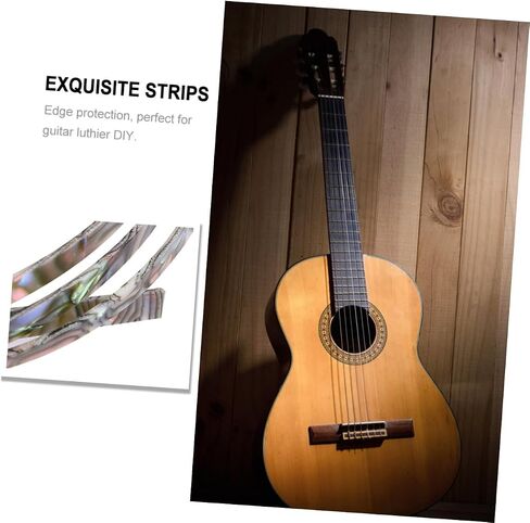 2pcs Abs Purfling Strip Guitar with Abalone Shell Inlay for Acoustic Bass Ukulele Mandolin Repair DIY in Saudi Arabia