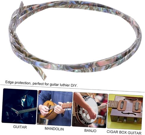 2pcs Abs Purfling Strip Guitar with Abalone Shell Inlay for Acoustic Bass Ukulele Mandolin Repair DIY in Saudi Arabia