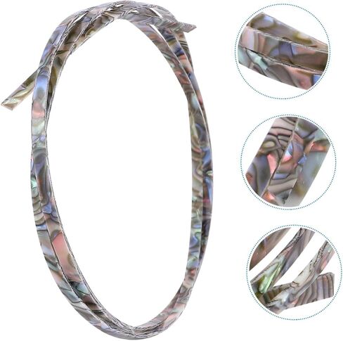 2pcs Abs Purfling Strip Guitar with Abalone Shell Inlay for Acoustic Bass Ukulele Mandolin Repair DIY in Saudi Arabia