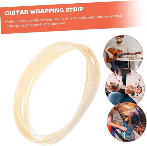 10pcs Guitar Binding Strips Abs Edge Inlay Decor White for Acoustic Guitar and Musical Instrument Decoration Easy Installation in Saudi Arabia