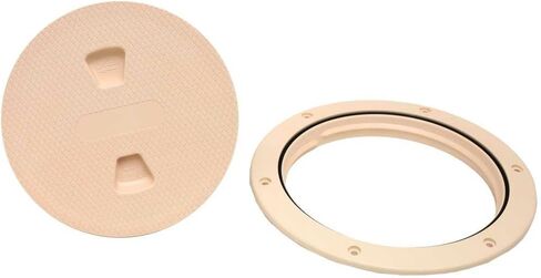 Beckson Boat Screw Out Deck Plate DP64-36 | 6 1/2 Inch Beige in Saudi Arabia