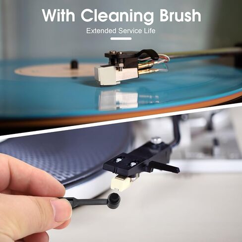 2Pcs ATN3600L Diamond Record Player Needles Replacemen with Cleaning Brush, Replacement Compatible with AT-LP60X, AT-LP60XBT, AT-LP60XBT-USB Record Player in Saudi Arabia