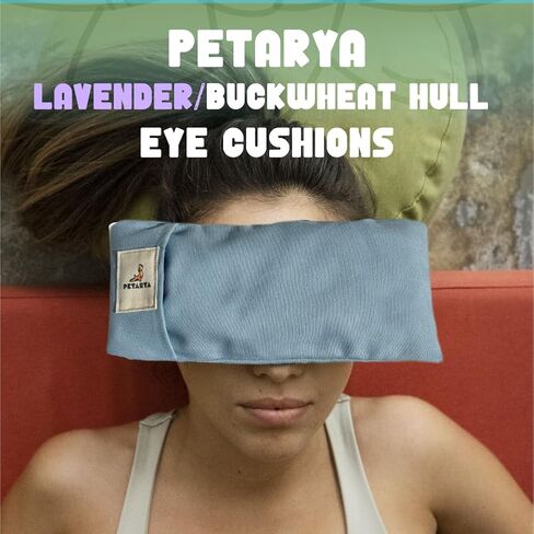 Lavender & Buckwheat Eye Pillow, Relaxing Aromatherapy for Shavasana Yoga, Eye Relaxation, Stress Relief, Natural, Chemical-Free Comfort, 23x10 cm in Saudi Arabia