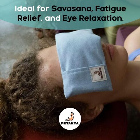 Lavender & Buckwheat Eye Pillow, Relaxing Aromatherapy for Shavasana Yoga, Eye Relaxation, Stress Relief, Natural, Chemical-Free Comfort, 23x10 cm in Saudi Arabia