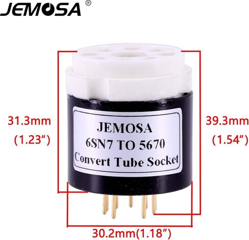 1 قطعة أنبوب المقبس CV181 6SL7 6N8P 6N9P 6SN7 إلى 5670 6N3 6H3N 369A DIY الصوت فراغ مُضخّم صوت تحويل المقبس محول (A: 6SN7 إلى 5670) in Kuwait