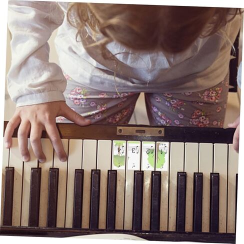 1Pack Piano Keyboard Stickers for Beginners Adhesive Decals for Keys Easy to Read Music Labels for Piano Practice Durable and Wear Resistant Keyboard Accessories in Saudi Arabia
