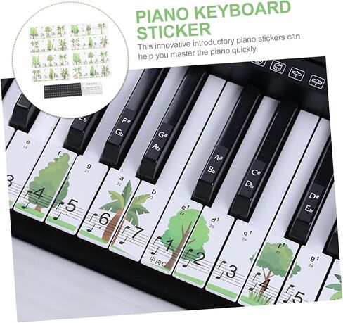1Pack Piano Keyboard Stickers for Beginners Adhesive Decals for Keys Easy to Read Music Labels for Piano Practice Durable and Wear Resistant Keyboard Accessories in Saudi Arabia
