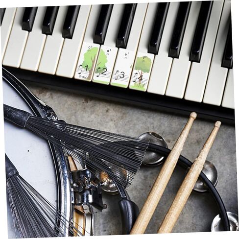 1Pack Piano Keyboard Stickers for Beginners Adhesive Decals for Keys Easy to Read Music Labels for Piano Practice Durable and Wear Resistant Keyboard Accessories in Saudi Arabia