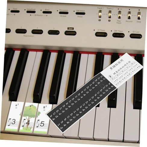 1Pack Piano Keyboard Stickers for Beginners Adhesive Decals for Keys Easy to Read Music Labels for Piano Practice Durable and Wear Resistant Keyboard Accessories in Saudi Arabia