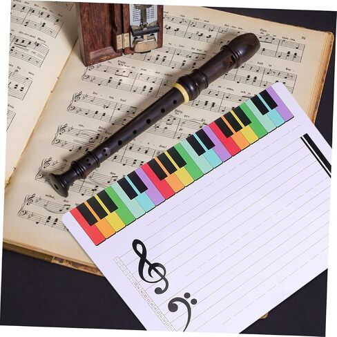 Uonlytech 2-Pack Double-Sided Magnetic Whiteboard Music Staff Erasable Writing Board for Teaching and Practice Suitable for Students and Musicians in Saudi Arabia