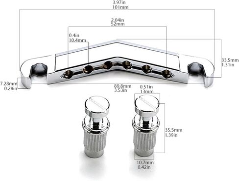 Bar Tailpiece V Shaped Quick and Easy Setup Good Strength Electric Guitar Part with Anchors and Stud in Saudi Arabia