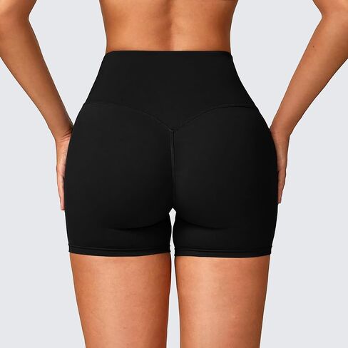 Women's 2 Piece Workout Biker Shorts High Waist Tummy Control Scrunch Butt Lifting Gym Yoga Running Shorts in Saudi Arabia
