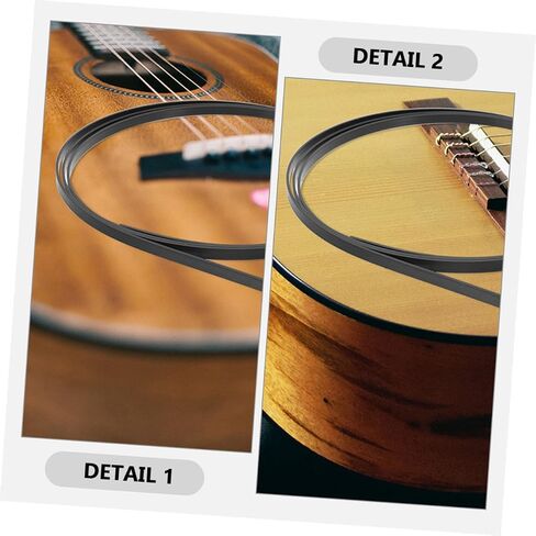 20Pcs Black Abs Guitar Binding Strips Acoustic Guitar Purfling Repair Decorative Edge Protectors for Body Scratch Prevention and Fingertip Guard in Saudi Arabia