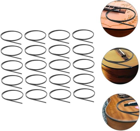 20Pcs Black Abs Guitar Binding Strips Acoustic Guitar Purfling Repair Decorative Edge Protectors for Body Scratch Prevention and Fingertip Guard in Saudi Arabia