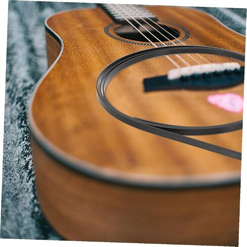 20Pcs Black Abs Guitar Binding Strips Acoustic Guitar Purfling Repair Decorative Edge Protectors for Body Scratch Prevention and Fingertip Guard in Saudi Arabia