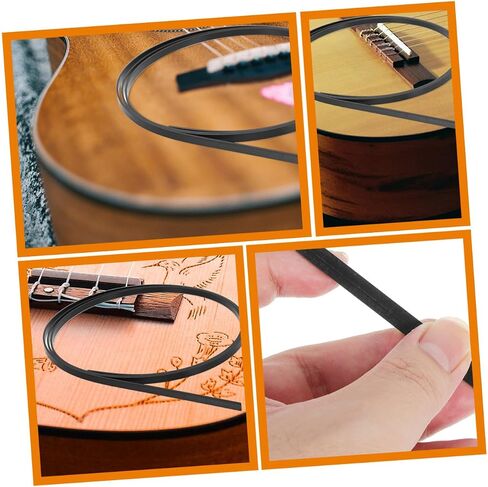 10pcs Guitar Edge Binding Purfling Strips Abs Decorative Inlay for Acoustic Classical Guitar Easy Installation Multi-instrument Trim Enhancer in Saudi Arabia