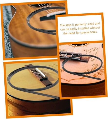10pcs Guitar Edge Binding Purfling Strips Abs Decorative Inlay for Acoustic Classical Guitar Easy Installation Multi-instrument Trim Enhancer in Saudi Arabia