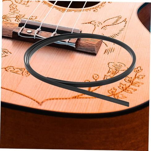 10pcs Guitar Edge Protector Strips Abs Purfling Trims for Classical Acoustic Guitars Easy Installation Black Decorative Binding Accessories in Saudi Arabia
