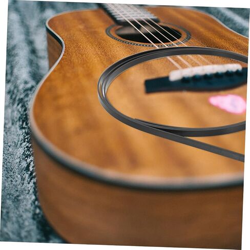10pcs Guitar Edge Protector Strips Abs Purfling Trims for Classical Acoustic Guitars Easy Installation Black Decorative Binding Accessories in Saudi Arabia