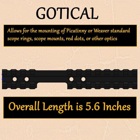 حامل السكك الحديدية Gotical Picatinny للبنادق المتوحشة مع فتحة منفذ الإخراج in Saudi Arabia