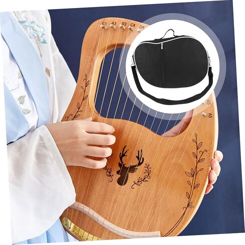 Portable Harp Lyre Storage Bag Compact 19-String Carrying Case Sturdy Outdoor Music Instrument Pouch Accessory Pocket in Saudi Arabia