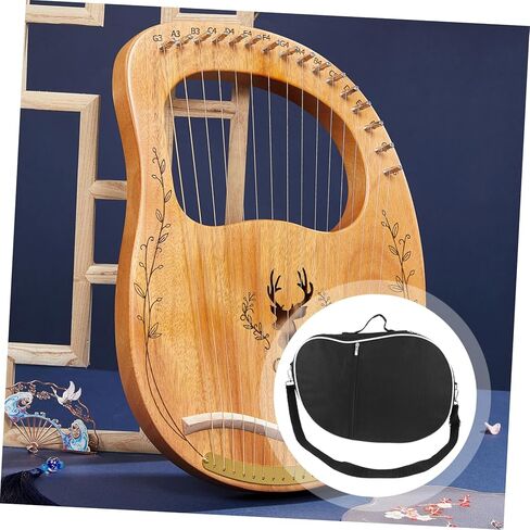 Portable Harp Lyre Storage Bag Compact 19-String Carrying Case Sturdy Outdoor Music Instrument Pouch Accessory Pocket in Saudi Arabia