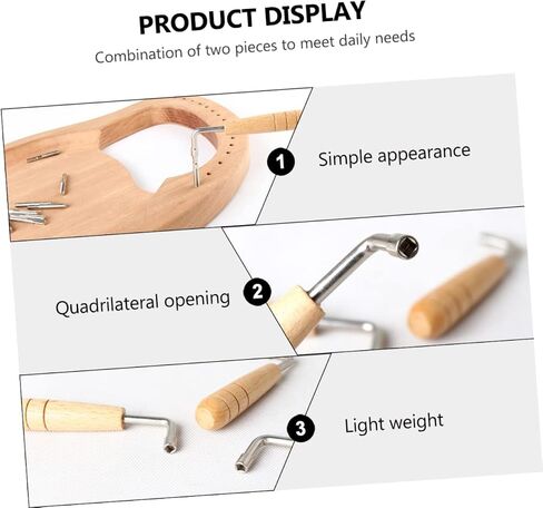 GALPADA 2Pcs Reliable Lyre Harp Tuning Wrench Handheld Tool for Easy String Enhance Sound Quality and Playing Experience Durable Design for Use in Saudi Arabia