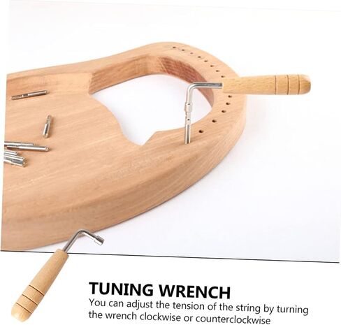 GALPADA 2Pcs Reliable Lyre Harp Tuning Wrench Handheld Tool for Easy String Enhance Sound Quality and Playing Experience Durable Design for Use in Saudi Arabia