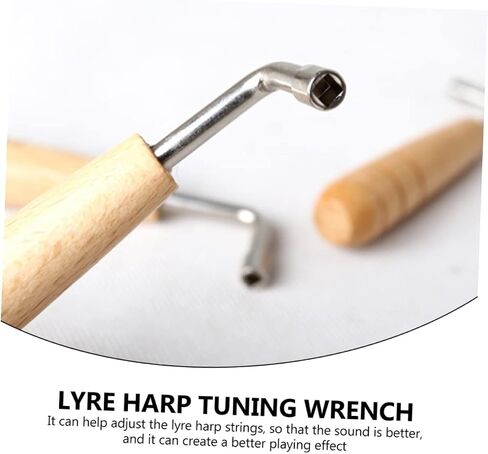 GALPADA 2Pcs Reliable Lyre Harp Tuning Wrench Handheld Tool for Easy String Enhance Sound Quality and Playing Experience Durable Design for Use in Saudi Arabia